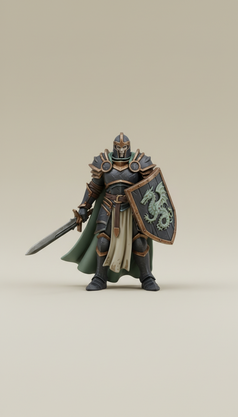 Hand-Painted Wizard STL Figure
