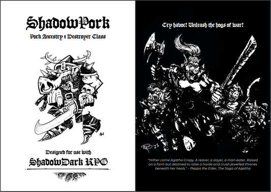 ShadowDark Pork Ancestry & Destroyer Class