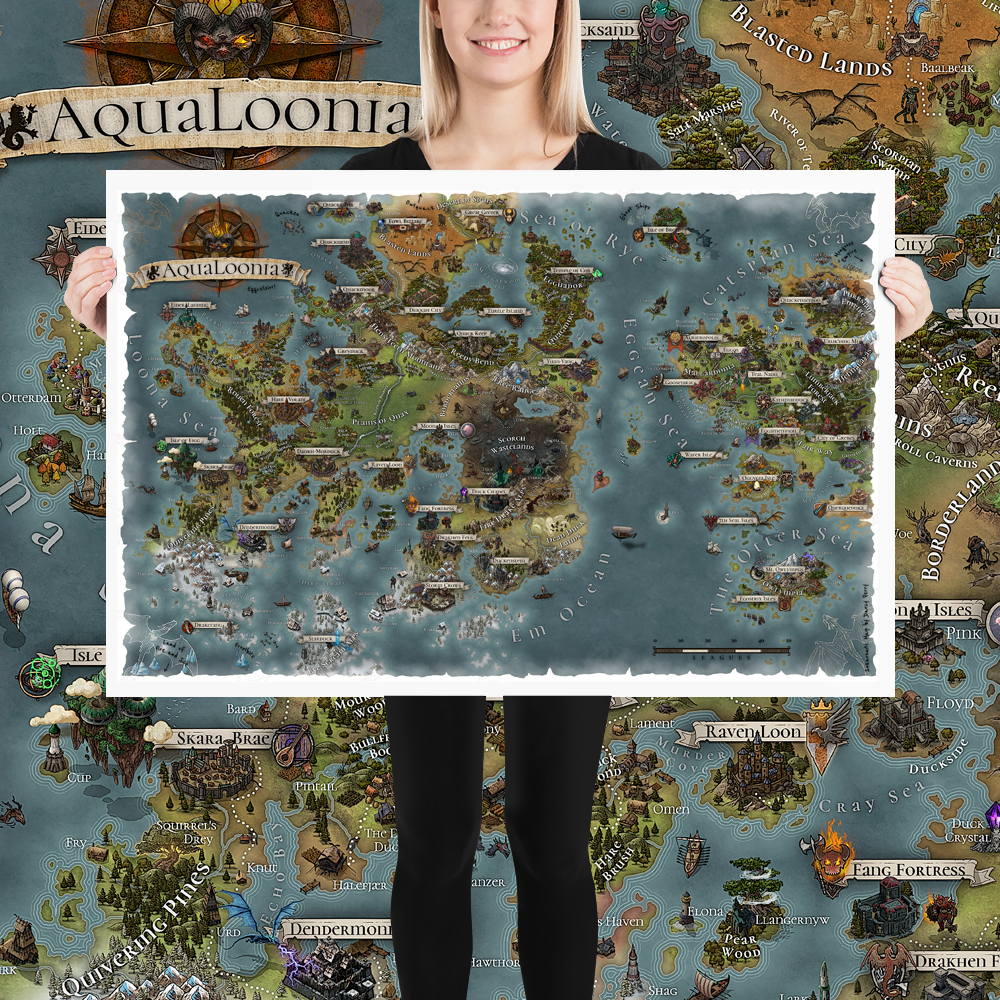 AquaLoonia Poster Map